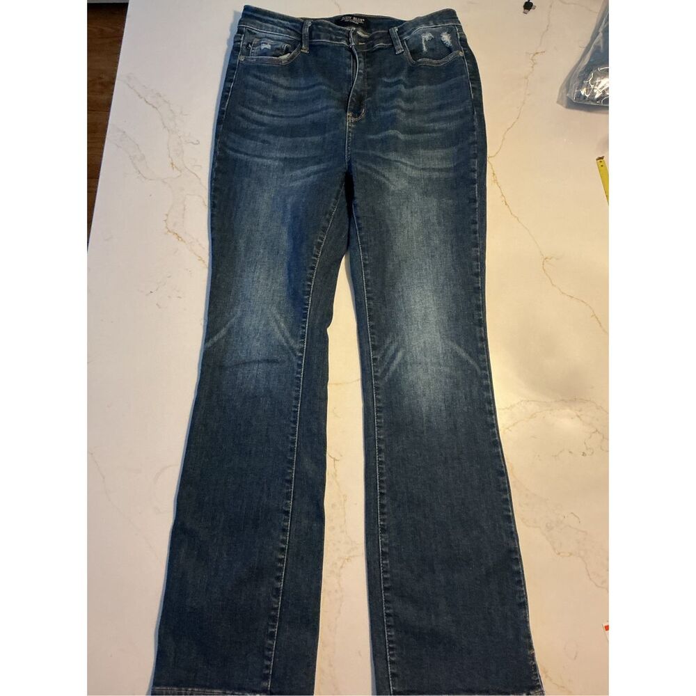 Judy Blue High Rise Boot Cut Jeans Sz 13/31 (14) Stretch Distressed